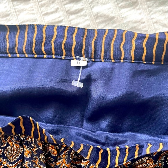 Mid length skirt, size 6, Paisley print and Stripes - Picture 3 of 6